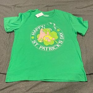 Mens NWT SpongeBob SquarePants Happy St. Patrick’s Day Shirt